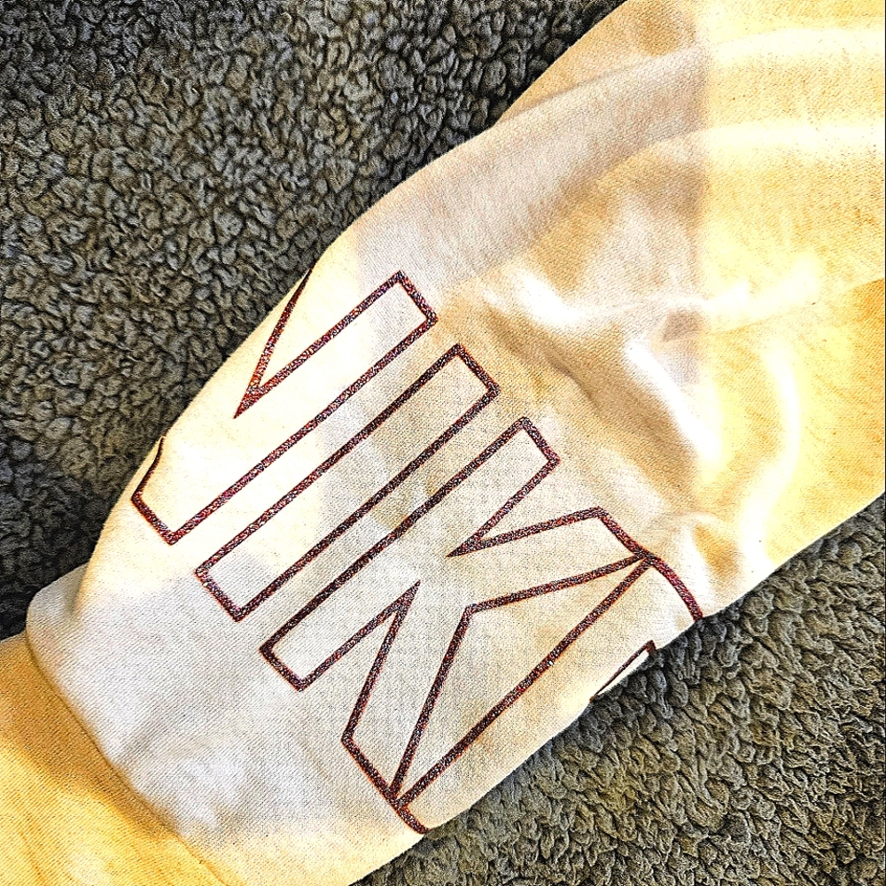 Nike Cream Sweatshirt with Nike Lettering on the Sleeve